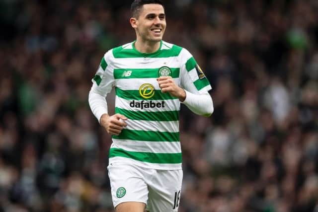 Tom Rogic in action for Celtic at Hampden