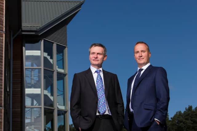 Bancon Homes chief executive John Irvine (left) and finance director Andrew Tweedie. Picture: Ross Johnston/Newsline Media