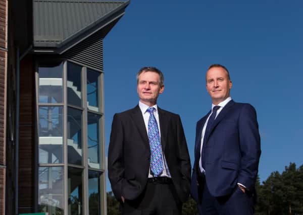 Bancon Homes chief executive John Irvine (left) and finance director Andrew Tweedie. Picture: Ross Johnston/Newsline Media