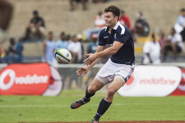 Duncan Taylor in action for Scotland against Fiji in Suva. Picture: Gary Hutchison
