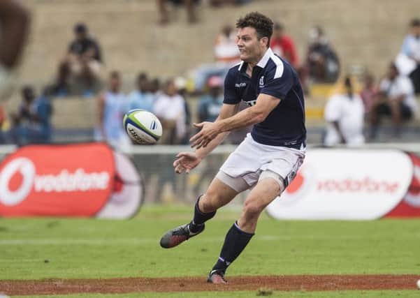 Duncan Taylor in action for Scotland against Fiji in Suva. Picture: Gary Hutchison