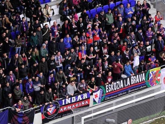In 2011, the Eskozia La Brava football fan group was formed (the clubs largest fan group) whose name translates to Scotland The Brave. The east stand sports a Saltire and the team also have a piper to march them onto the stadium.