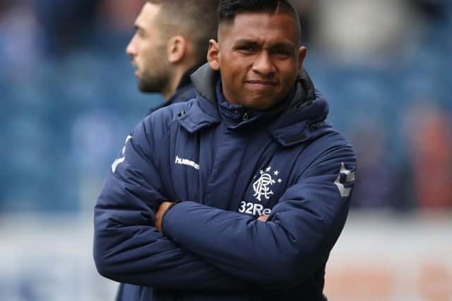 Alfredo Morelos was missing from the Rangers team that beat TNS 1-0 at the Hummel Training Centre