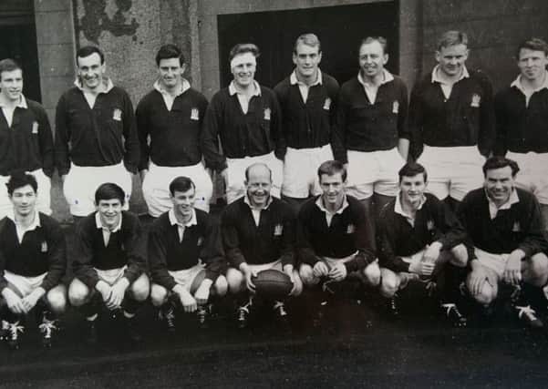 Arthur Orr is pictured third from right in the front row of this Edinburgh district team line-up