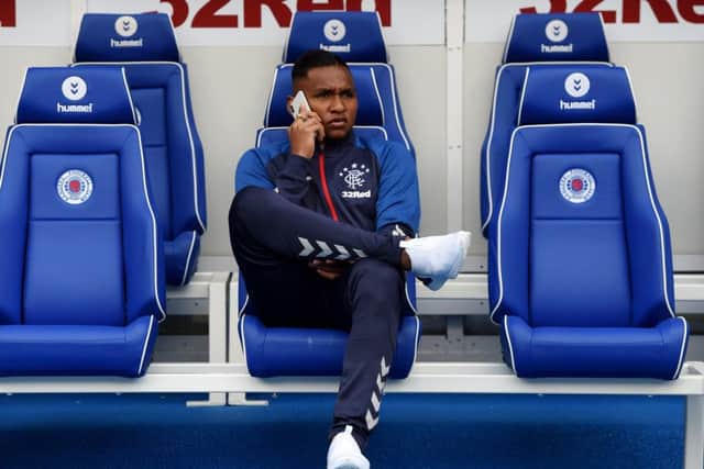 Alfredo Morelos missed out on Rangers' win over Oxford due to injury. Pic: SNS