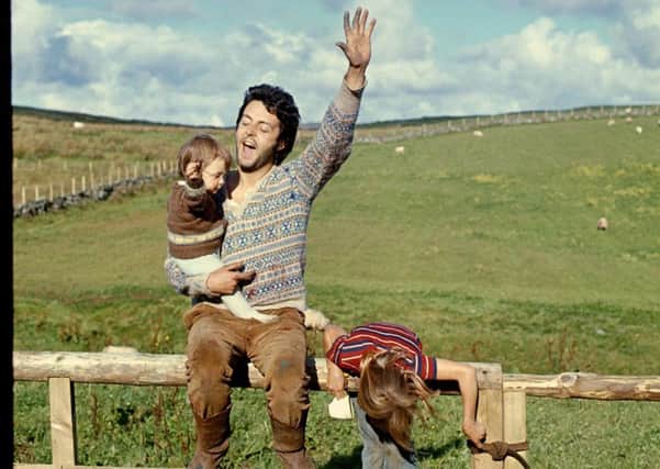 The McCartney family, including Sir Paul and Linda, at their High Park Farm in Kintyre in the 1970s.