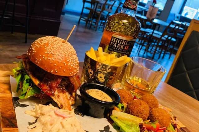 The Black Fox burger's are described as the best in town.