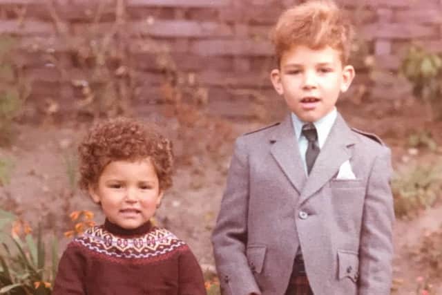 Eric Miller as a boy with his sister, Valerie