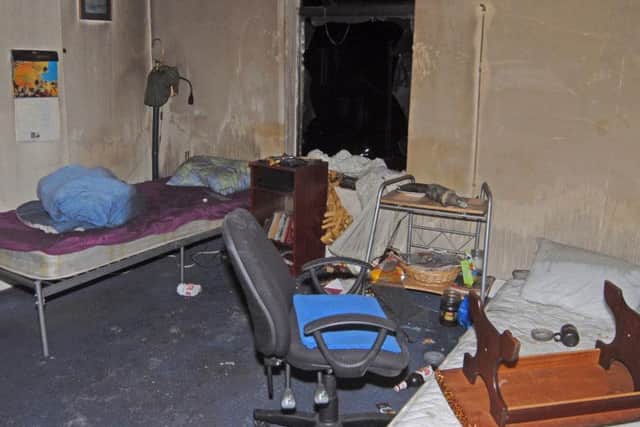 An example of the squalid conditions which Britain's largest modern slavery ring housed its victim in.