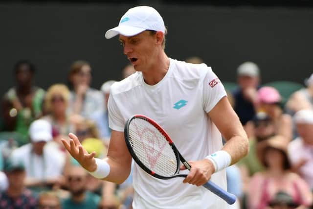 South Africa's Kevin Anderson on his way to defeat against Argentina's Guido Pella. Picture: Daniel Leal-Olivia