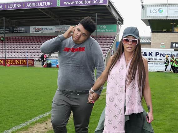 Katie Price with son, Harvey. Picture: Getty