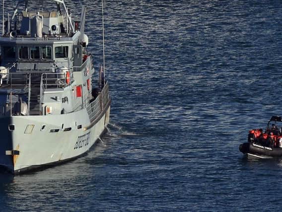 The boat was intercepted on the English Channel. Picture: PA