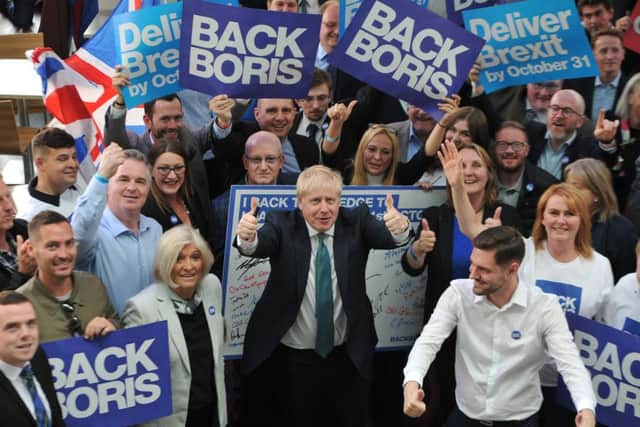 Boris Johnson with supporters. Picture: Getty