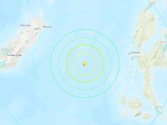 The location of the earthquake. Picture: USGS
