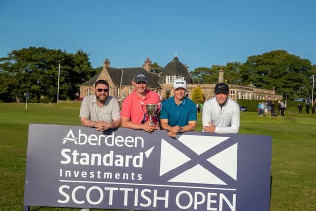 Chris Doak, winner Scott Henry, Callum Hill and Kris Nicol. Picture: Kenny Smith/Kenny Smith Photography