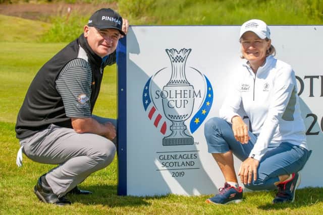 Former Ryder Cup hero Paul Lawrie beat 2019 Solheim Cup captain Catriona Matthew in a challenge match at his golf centre.