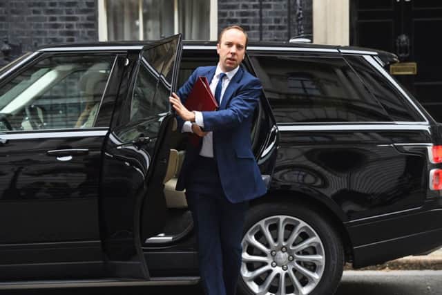 Health Secretary Matt Hancock arrives for a cabinet meeting at 10 Downing Street, London. Kirsty O'Connor/PA Wire
