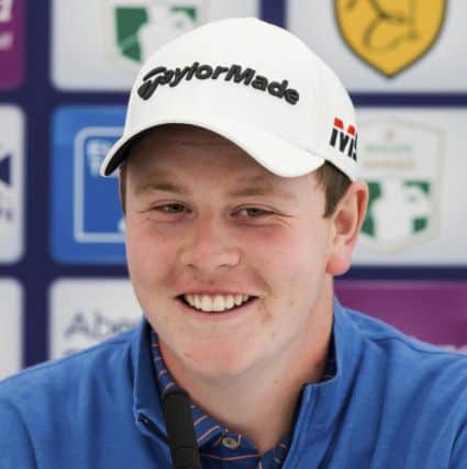 Bob MacIntyre was all smiles at The Renaissance Club today as he spoke about being paired with Rory McIlroy and Rickie Fowler in the Aberdeen Standard Investments Scottish Open. Picture: SNS