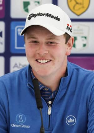 Bob MacIntyre was all smiles at The Renaissance Club today as he spoke about being paired with Rory McIlroy and Rickie Fowler in the Aberdeen Standard Investments Scottish Open. Picture: SNS