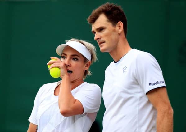 Jamie Murray and Bethanie Mattek-Sands talk tactics. Picture: Mike Egerton/PA Wire