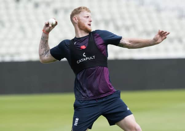 England's Ben Stokes during a net session at Edgbaston. Picture: Anthony Devlin/PA