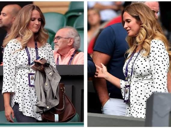 Kim Murray was pictured at Wimbledon cheering on her husband Andy.