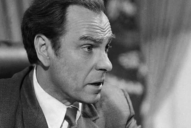 Rip Torn plays Richard Nixon during the filming of "Blind Ambition," an eight-hour film for television in 1978. (AP Photo/Doug Pizac, File)
