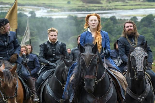 McArdle, far right, as the Earl of Moray in Mary Queen of Scots, with left to right, Ian Hart as Lord Maitland, Jack Lowden as Lord Darnley and Saoirse Ronan as Mary Stuart. Picture: Liam Daniel/Focus Features via AP