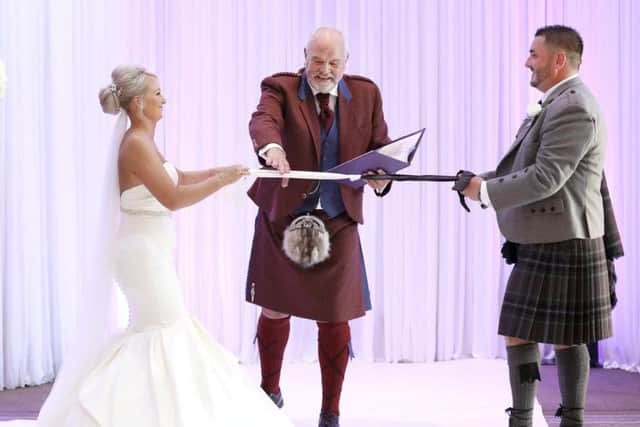 Maxine and Michael Connelly wed on June 30 after a 13-year romance. Picture: SWNS