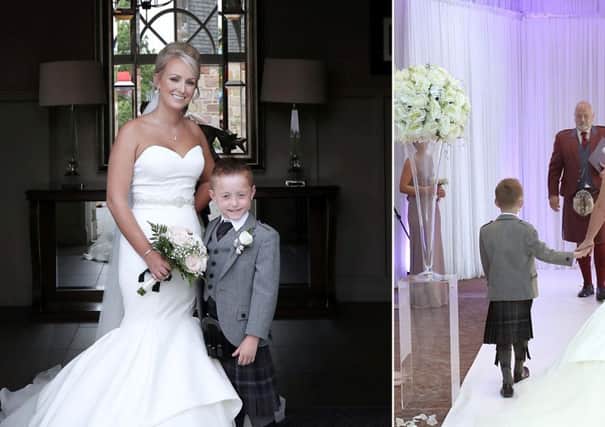 Maxine Connelly on her wedding day with son Jack. Picture: SWNS