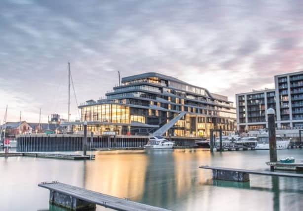 Floor to ceiling windows make for amazing seaviews at The Harbour Hotel, Southampton