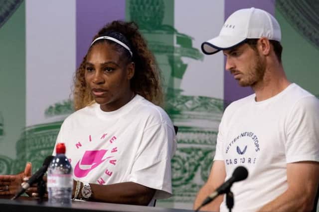 Serena Williams and Andy Murray speak to the media after their Wimbledon exit
