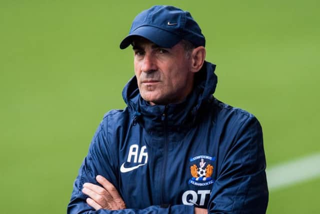 Kilmarnock manager Angelo Alessio oversees a training session. Picture: Ross Parker/SNS