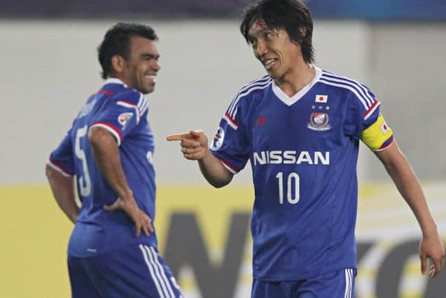 Shunsuke Nakamura, seen here in action for Yokohama F. Marinos, has signed for Yokohama FC at the age of 41