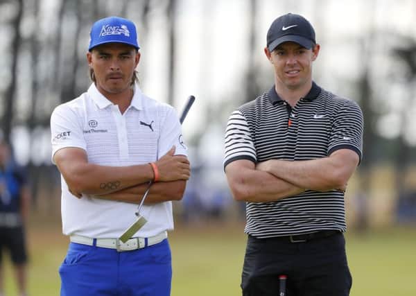Rickie Fowler and Rory McIlroy played together on day 1 of the Aberdeen Standard Investments Scottish Open. Picture: Kevin C. Cox/Getty Images