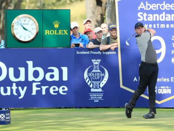 Rory McIlroy tees off on Day 1 of the 2019 Scottish Open (Photo: Getty)