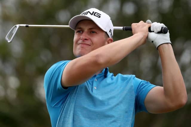 Scotland's Calum Hill on the 9th tee during day two of the Aberdeen Standard Investments Scottish Open. Picture: Jane Barlow/PA Wire