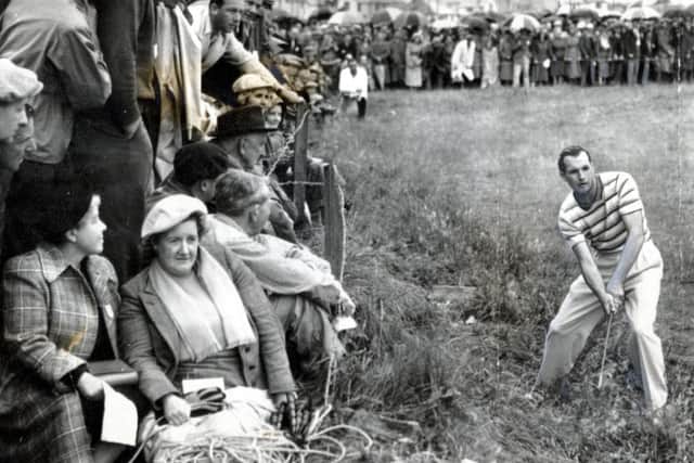 Winner Max Faulkner in action during the 1951 Open at Portrush. Picture: Daily Mail/Shutterstock