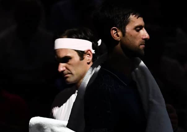 Out of the shadows: Novak Djokovic wants to eclipse Roger Federer.  Picture: Anne-Christine Poujoulat/AFP/Getty Images