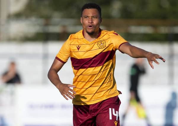 Jermaine Hylton played a key role in Motherwell's 3-0 win over Queen of the South at Palmerston Park. Picture: SNS Group