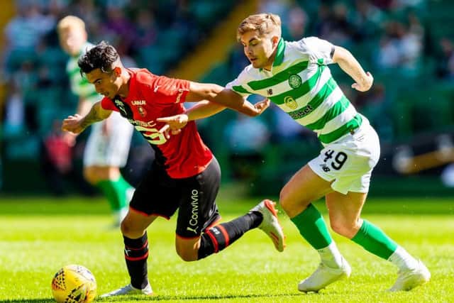 James Forrest in action against Rennes. Picture:SNS