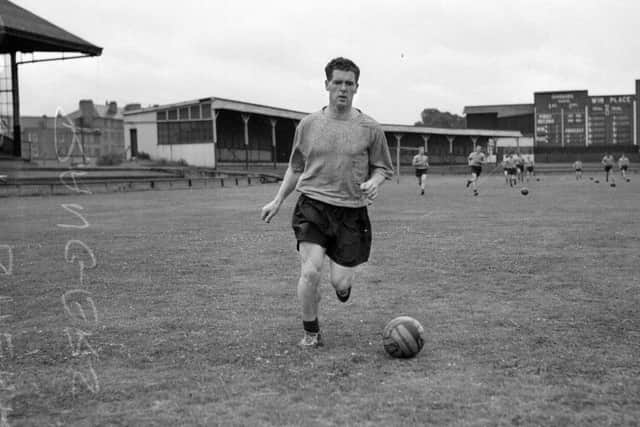 Bobby Shearer training with Rangers FC football team in 1961.