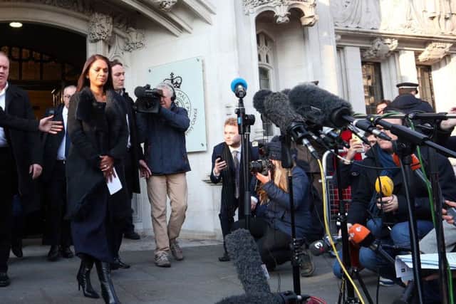 Gina Miller outside The Supreme Court.