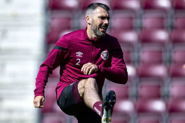 Hearts' Michael Smith trains at Tynecastle. Picture: Bill Murray/SNS