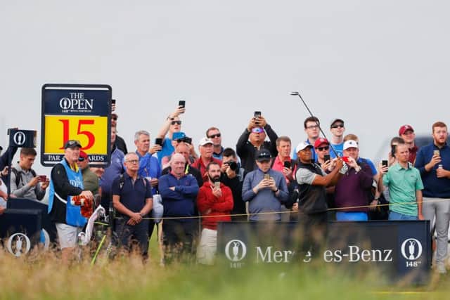 Tiger Woods plays a shot during a practice round prior to the 148th Open Championship at Royal Portrush. Picture: Kevin C. Cox/Getty Images