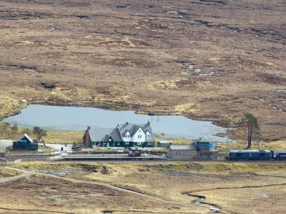 Corrour Station House restaurant, which is accessible only by train or foot, is due to be affected by the closure of the West Highland Line in October. PIC: Contributed.