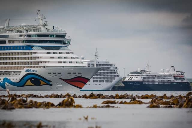 Kirkwall harbour sees around 140 cruise ships visit each year. Picture Magnus Budge