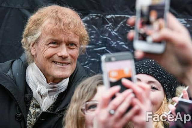 Outlander star Sam Heughan as an older gentleman (Photo: Getty/FaceApp)