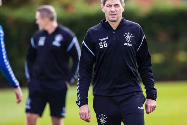 Steven Gerrard has rubbished claims made by Andy Gray regarding Rangers winning the league. Picture: SNS
