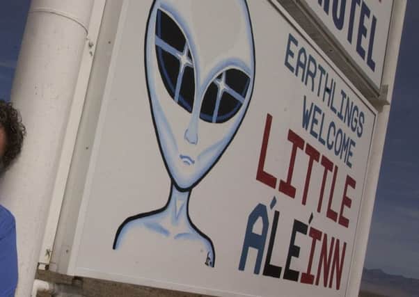 A sign for a motel on the Extraterrestrial Highway in Rachel, Nevada, near the mysterious Area 51 military base (AP Photo/Laura Rauch)
